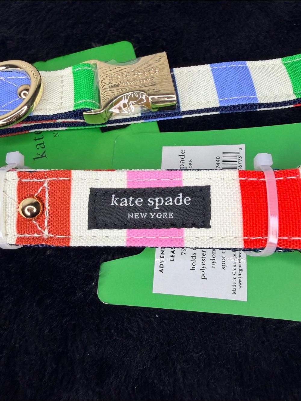 Kate Spade Striped Pet Leash and Collar Set - Multicolor - Picture 5 of 6